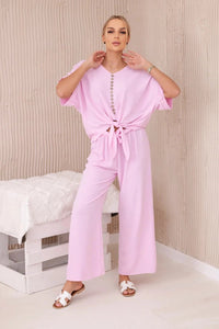 Set of blouse with pants 5963 / – Light | Pink цвет / color | Lexline Fashion
