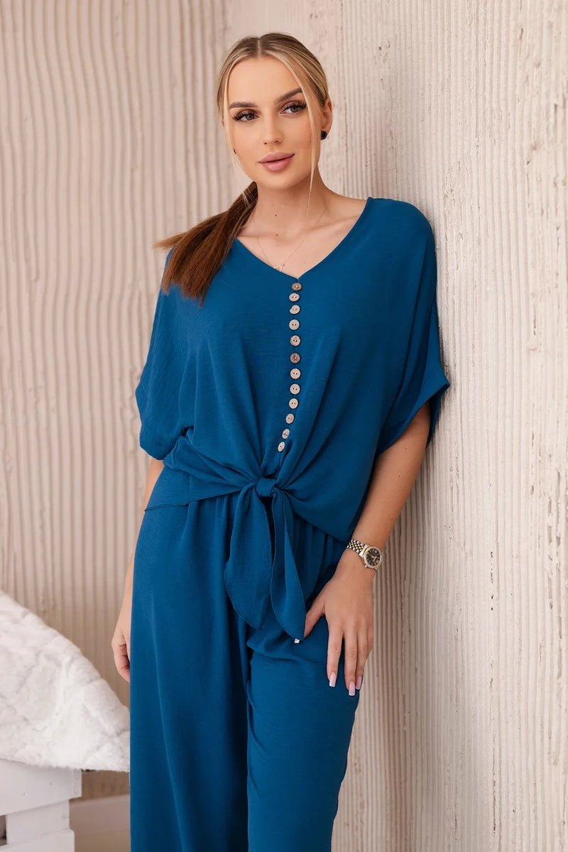 Set of blouse with pants 5963 / – Marine цвет / color | Lexline Fashion