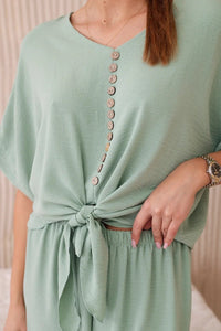 Set of blouse with pants 5963 / – Mint цвет / color | Lexline Fashion