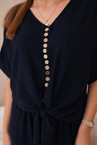 Set of blouse with pants 5963 / – Navy blue цвет / color | Lexline Fashion