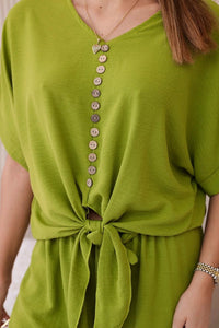 Set of blouse with pants 5963 / – Olive цвет / color | Lexline Fashion