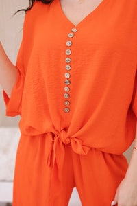 Set of blouse with pants 5963 / – Orange цвет / color | Lexline Fashion