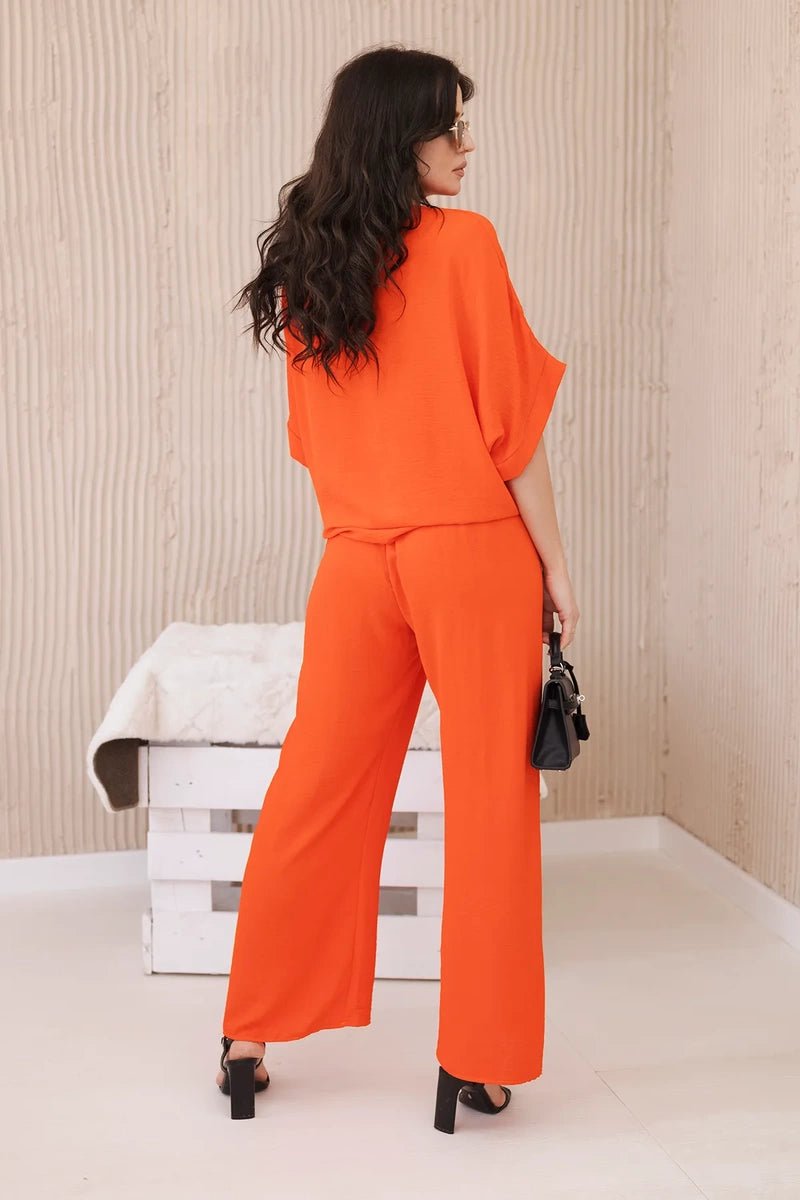 Set of blouse with pants 5963 / – Orange цвет / color | Lexline Fashion
