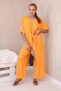 Set of blouse with pants 5963 / – Orange || Light цвет / color | Lexline Fashion