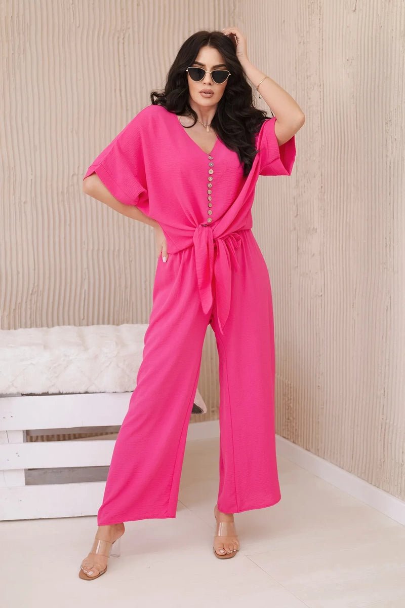 Set of blouse with pants 5963 / – Pink цвет / color | Lexline Fashion