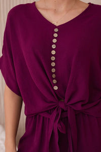 Set of blouse with pants 5963 / – Plum цвет / color | Lexline Fashion