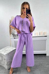 Set of blouse with pants 5963 / – Purple || Light цвет / color | Lexline Fashion