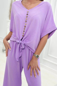 Set of blouse with pants 5963 / – Purple || Light цвет / color | Lexline Fashion