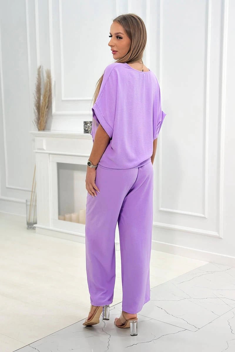Set of blouse with pants 5963 / – Purple || Light цвет / color | Lexline Fashion