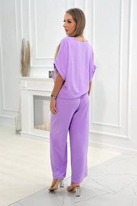 Set of blouse with pants 5963 / – Purple || Light цвет / color | Lexline Fashion