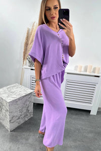 Set of blouse with pants 5963 / – Purple || Light цвет / color | Lexline Fashion