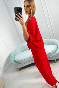 Set of blouse with pants 5963 / – Red цвет / color | Lexline Fashion