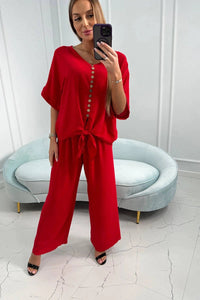 Set of blouse with pants 5963 / – Red цвет / color | Lexline Fashion
