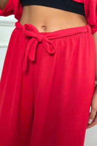 Set of blouse with pants 5963 / – Red цвет / color | Lexline Fashion