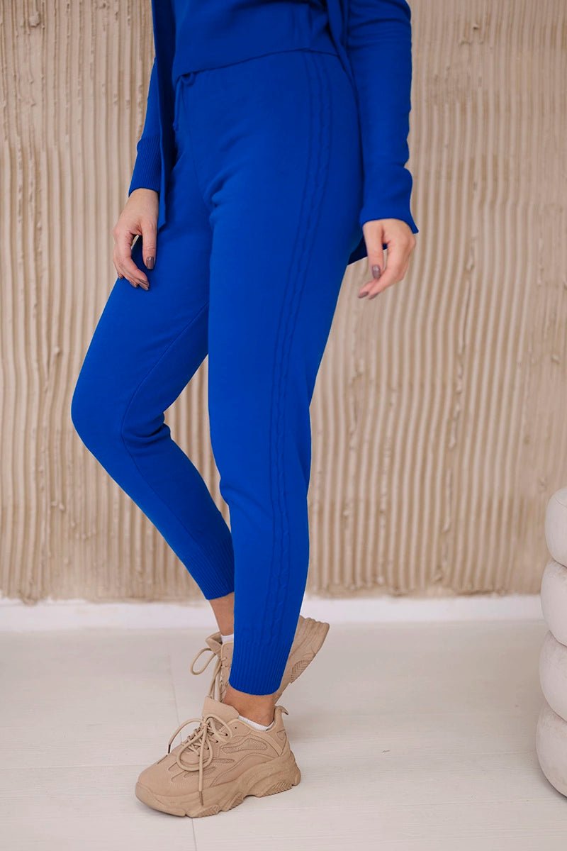 Set of Cardigan, Blouse and Pants 2021 - 4 / – Blue cornflower цвет / color | Lexline Fashion