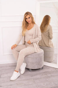 Set of Cardigan, Blouse and Pants 2021 - 4 / – Light || Beige цвет / color | Lexline Fashion