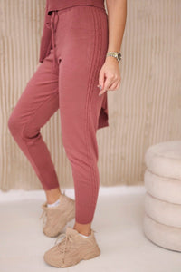 Set of Cardigan, Blouse and Pants 2021 - 4 / – Pink || Dark цвет / color | Lexline Fashion