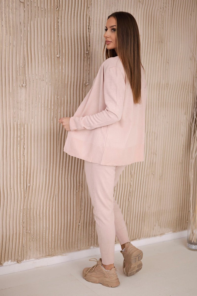 Set of Cardigan, Blouse and Pants 2021 - 4 / – Powder цвет / color | Lexline Fashion