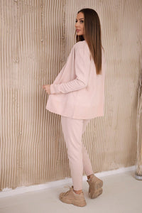 Set of Cardigan, Blouse and Pants 2021 - 4 / – Powder цвет / color | Lexline Fashion