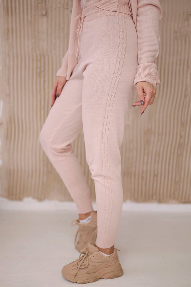 Set of Cardigan, Blouse and Pants 2021 - 4 / – Powder цвет / color | Lexline Fashion