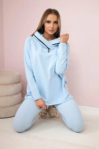 Set of cotton hoodie + leggings 9463 / – Beige цвет / color | Lexline Fashion