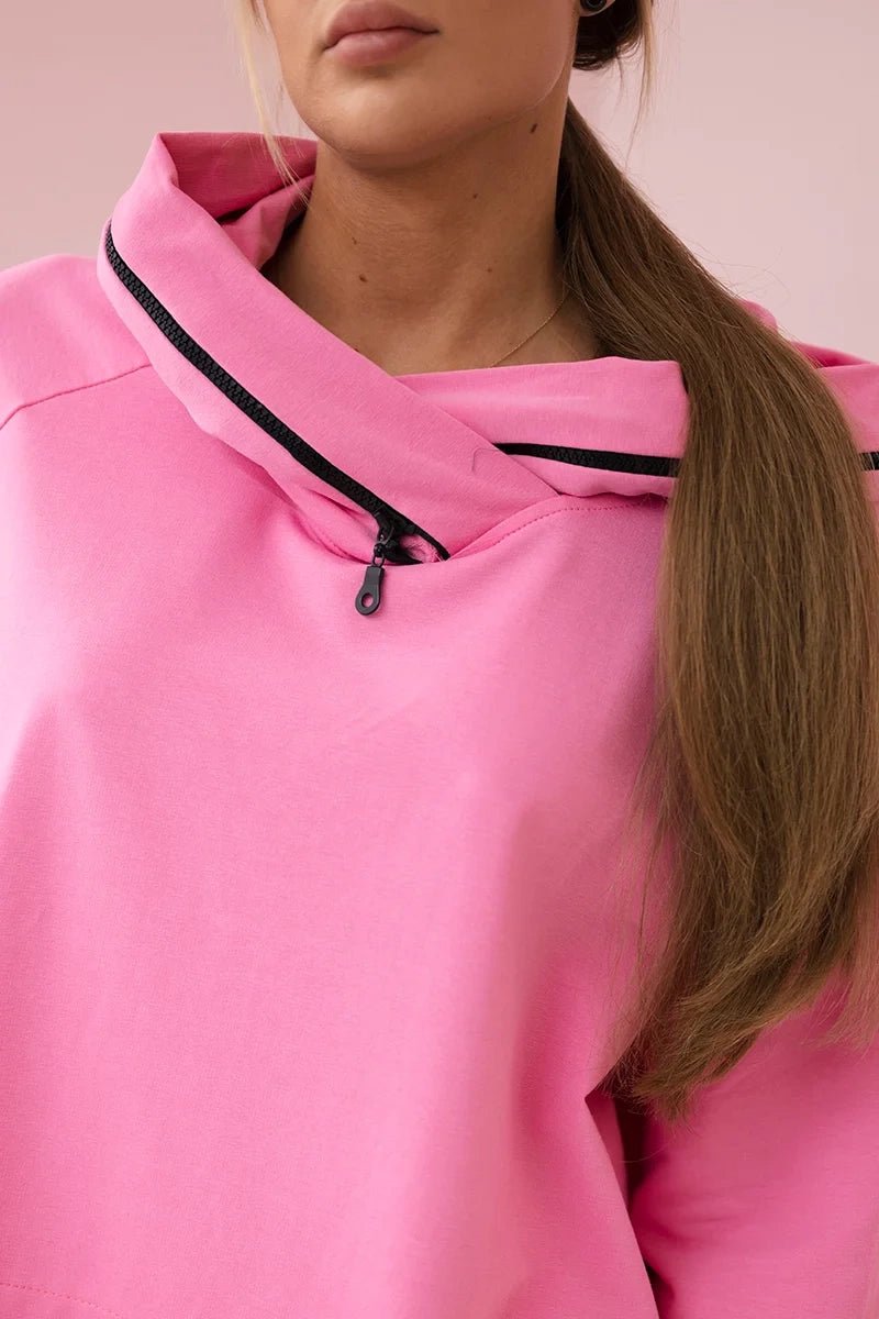 Set of cotton hoodie + leggings 9463 / – Pink цвет / color | Lexline Fashion
