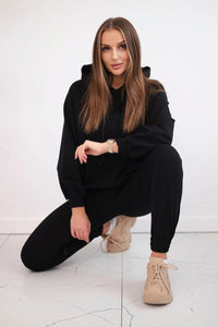Set of hoodie and pants 9337 / – Black цвет / color | Lexline Fashion