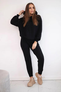 Set of hoodie and pants 9337 / – Black цвет / color | Lexline Fashion