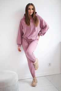 Set of hoodie and pants 9337 / – Dark || pink цвет / color | Lexline Fashion