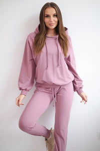 Set of hoodie and pants 9337 / – Dark || pink цвет / color | Lexline Fashion