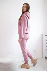 Set of hoodie and pants 9337 / – Dark || pink цвет / color | Lexline Fashion