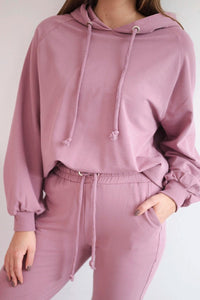 Set of hoodie and pants 9337 / – Dark || pink цвет / color | Lexline Fashion