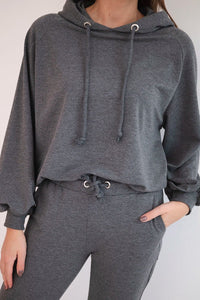 Set of hoodie and pants 9337 / – Graphite цвет / color | Lexline Fashion