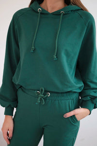Set of hoodie and pants 9337 / – Green цвет / color | Lexline Fashion