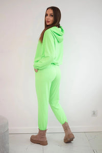 Set of hoodie and pants 9337 / – Green || Neon цвет / color | Lexline Fashion