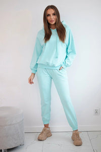Set of hoodie and pants 9337 / – Mint цвет / color | Lexline Fashion