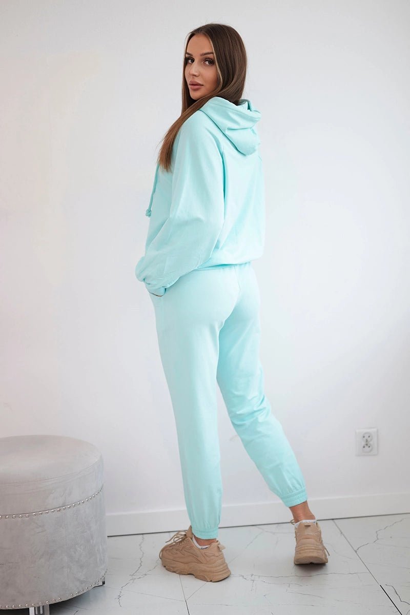 Set of hoodie and pants 9337 / – Mint цвет / color | Lexline Fashion