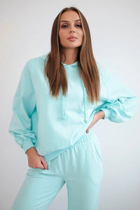 Set of hoodie and pants 9337 / – Mint цвет / color | Lexline Fashion