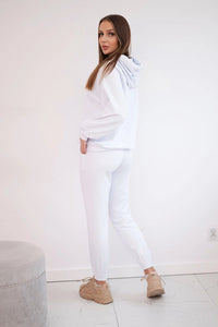 Set of hoodie and pants 9337 / – White цвет / color | Lexline Fashion