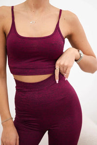 Set of sports top + leggings 9359 / – Fuchsia цвет / color | Lexline Fashion