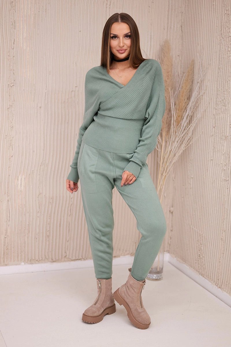 Set of sweater and pants 2021 - 11 / – Mint || Dark цвет / color | Lexline Fashion