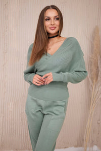 Set of sweater and pants 2021 - 11 / – Mint || Dark цвет / color | Lexline Fashion
