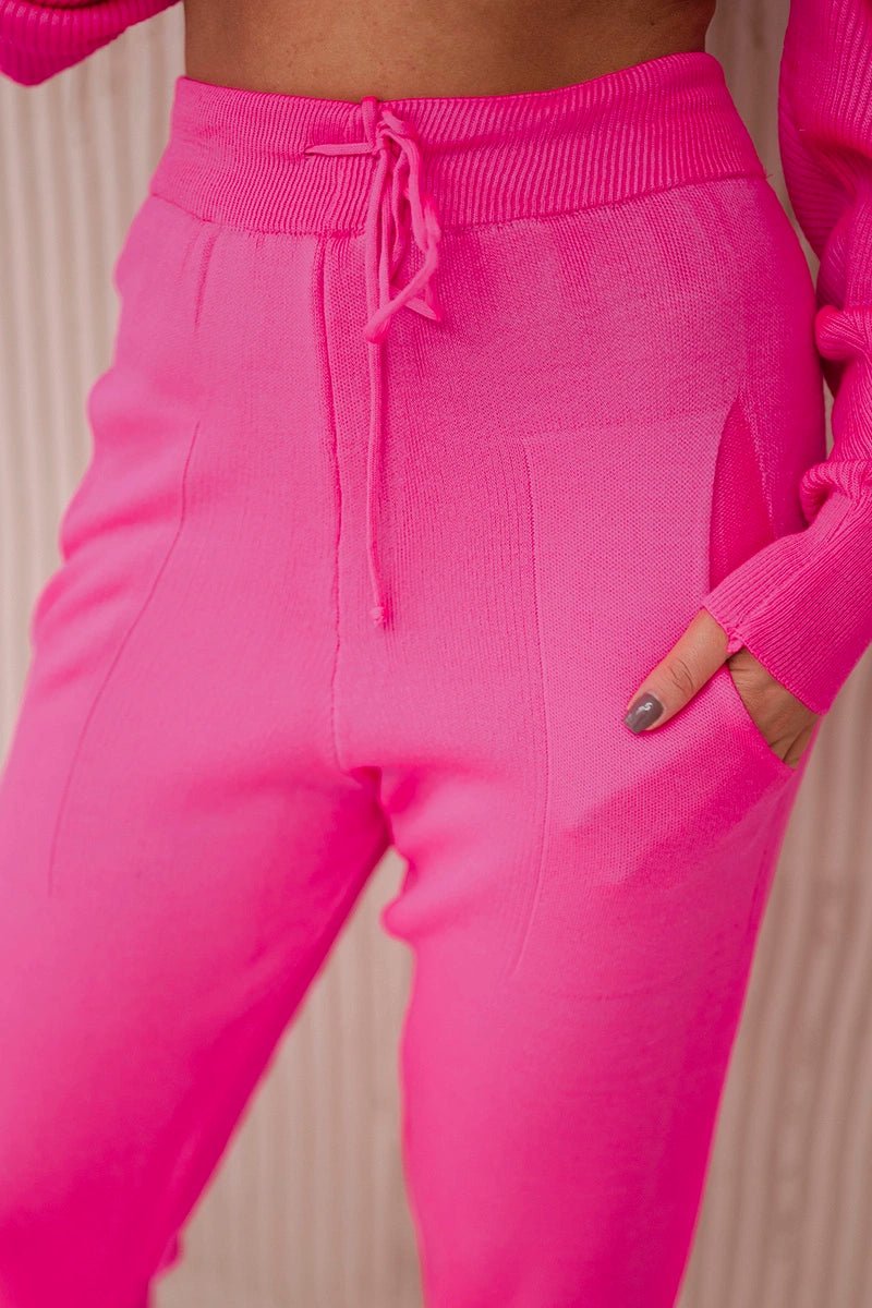 Set of sweater and pants 2021 - 11 / – Neon pink цвет / color | Lexline Fashion