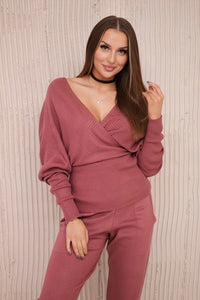 Set of sweater and pants 2021 - 11 / – Pink || Dark цвет / color | Lexline Fashion
