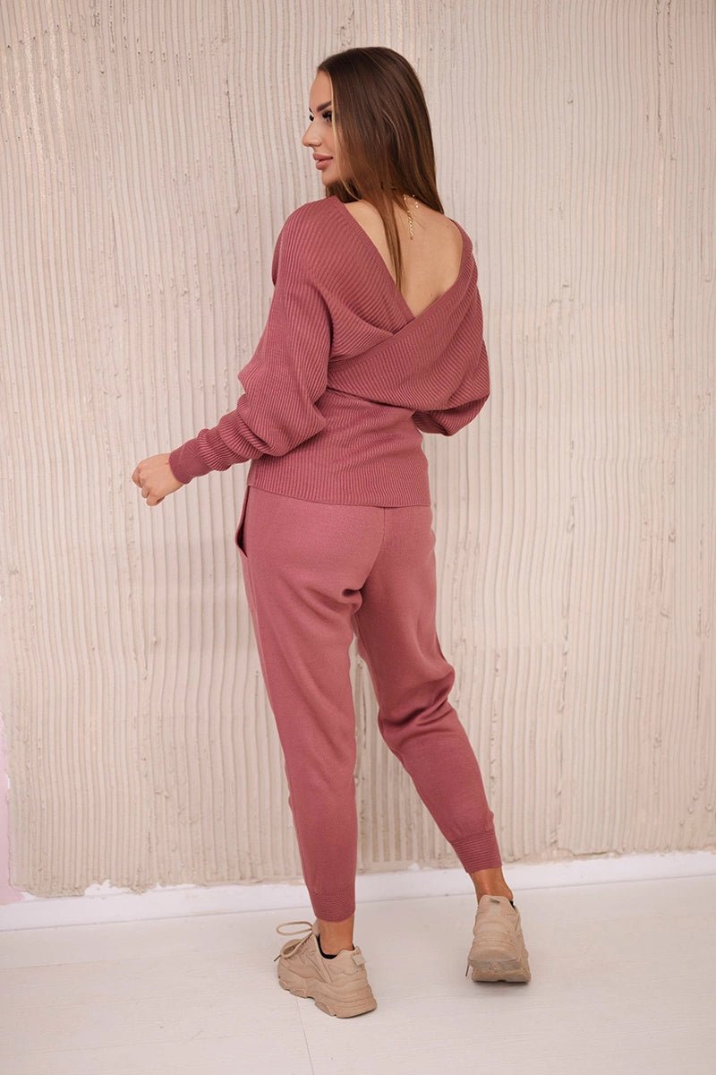 Set of sweater and pants 2021 - 11 / – Pink || Dark цвет / color | Lexline Fashion