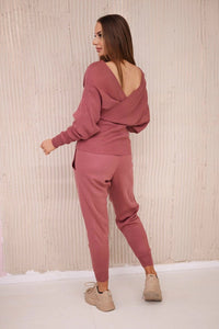 Set of sweater and pants 2021 - 11 / – Pink || Dark цвет / color | Lexline Fashion