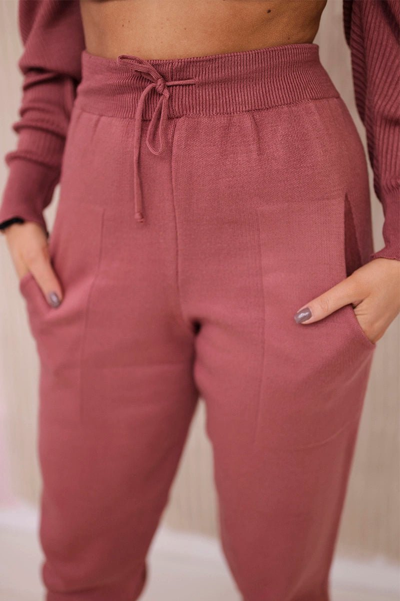 Set of sweater and pants 2021 - 11 / – Pink || Dark цвет / color | Lexline Fashion