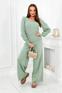 Set of sweater and pants 2021 - 2 / – Mint || Dark цвет / color | Lexline Fashion