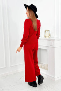 Set of sweater and pants 2021 - 2 / – Red цвет / color | Lexline Fashion