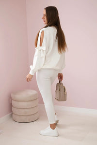 Set of sweatshirt and leggings 9801 / – Ecru цвет / color | Lexline Fashion